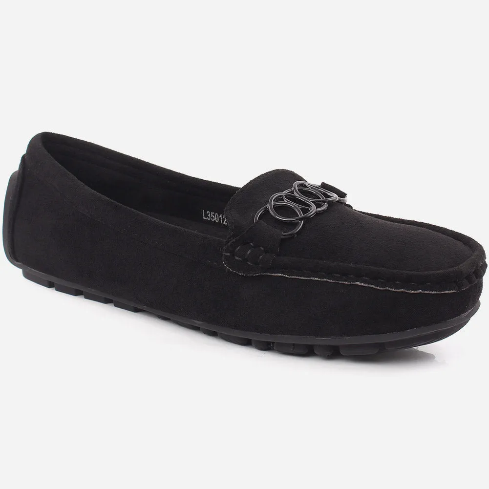 Women "Pia" Casual Suede Slip On Moccasins
