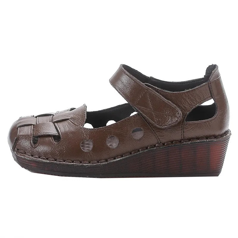Women Summer Leather Breathable New Platform Roman Sandals