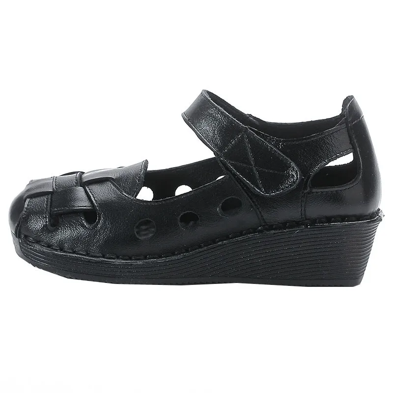 Women Summer Leather Breathable New Platform Roman Sandals