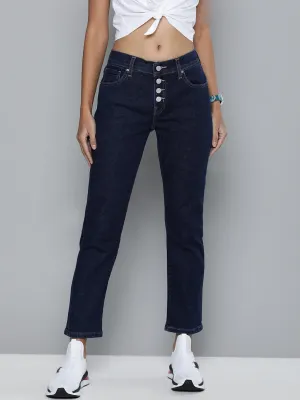 Women's Indigo Straight Fit High Rise Jeans