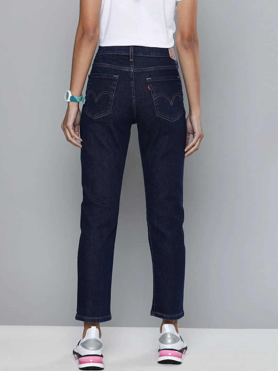 Women's Indigo Straight Fit High Rise Jeans