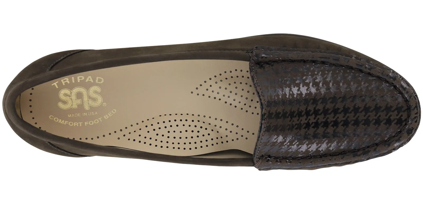 Women's Simplify Slip On Loafer in Brown Tetris