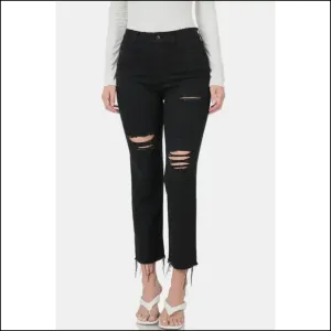 Zenana Distressed Raw Hem Cropped Jeans: Look Like a Snack, Feel Like a Boss! 🍔✨